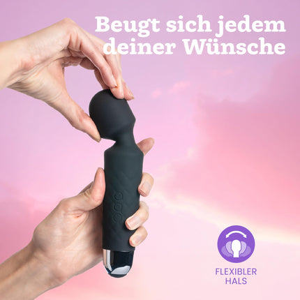 Vibrators sievietēm - kluss un jaudīgs masieris + akumulators - seksa rotaļlieta ar 20 vibrācijas modeļiem un 8 ātruma līmeņiem - bezvadu dildo klitoram, G punktam - Oliver James (melns)