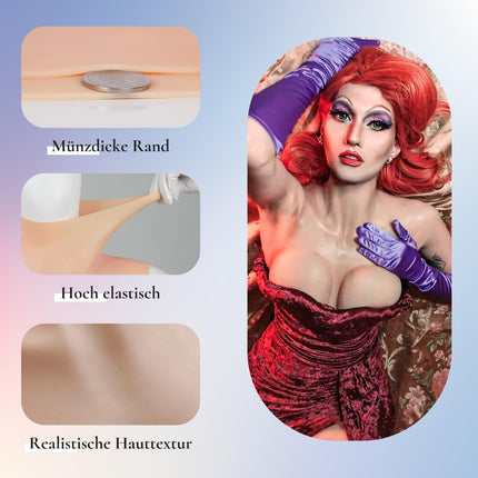 Minaky silikona krūšu formas reālistiskas krūšu plāksnes viltus krūtis CG kauss transģērbu sievietēm drag queen mastektomijas transpersonu cosplay - jauna vieglā versija, C kauss, ziloņkaula krāsā