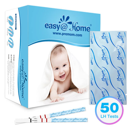 Easy@Home auglības tests 50 ovulācijas testi auglības testi ovulācijai – atbalsta bezmaksas Premom Ovulation lietotne, 50 LH testi