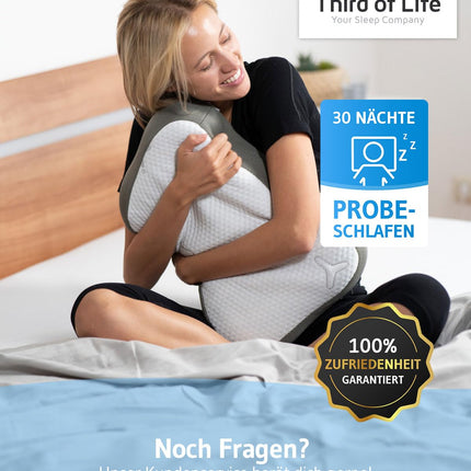 Kakla spilvens Re-Charge Intense | Ortopēdisks kakla mugurkaula spilvens guļošajam uz sāniem | Ergonomiskas atmiņas putas ar bambusa aktivēto ogli, inovatīva tehnoloģija dziļākam miegam, atpūtas spilvens 50x30x12