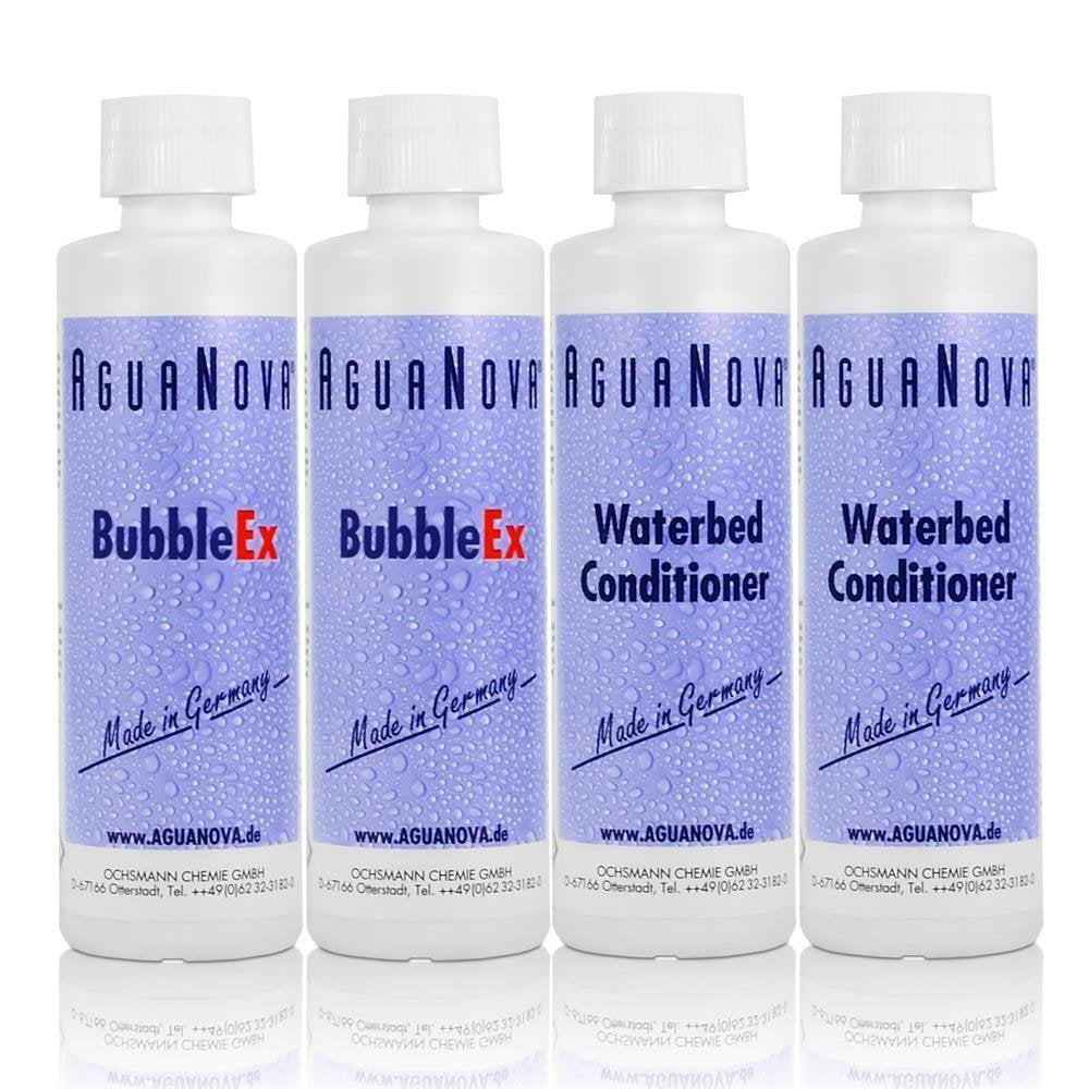 2x AguaNova ūdensgultas mīkstinātāji 250 ml, 2x Bubble Ex 400 g