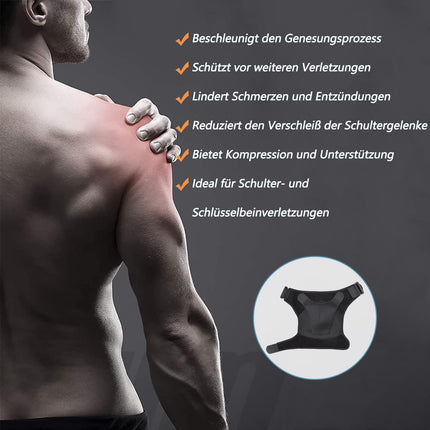 Flow fire regulējams plecu ortoze, neoprēna plecu atbalsts sievietēm un vīriešiem, plecu ortozes sāpju mazināšanai, der gan kreisajam, gan labajam plecam (L-XL)