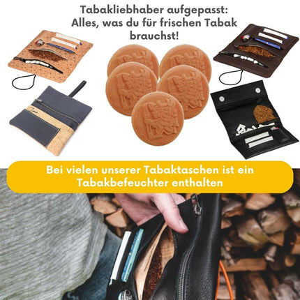 SIMARU tabakas mitrinātājs – Humidrole Pouch Button – Humidor mitrinātājs – Terakotas akmens – Terakotas mitrināšanas akmens, lai novērstu tabakas/tinamās tabakas izžūšanu – Vienmēr svaiga tabaka (5 gab.)