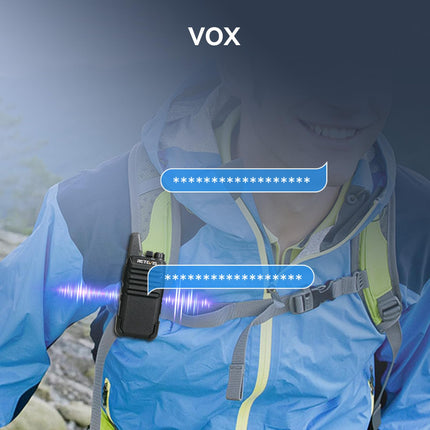 Retevis RT622 Walkie Talkie Mini, PMR446 profesionāls divvirzienu rācijas tālrunis tālsatiksmes sakariem, VOX, uzlādējams automašīnas rācijas tālrunis pieaugušajiem, kempingam (melns, 1 pāris)