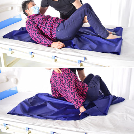 Lunaanda bīdāmā palags gulošiem pacientiem, bīdāmā palags gultas pārvietošanai, pacientu pārvietošanas bīdāmā palags vecāka gadagājuma cilvēku apgriešanai, pārvietošanai un pozicionēšanai slimnīcām, mājām, 70 x 68 cm (zils)