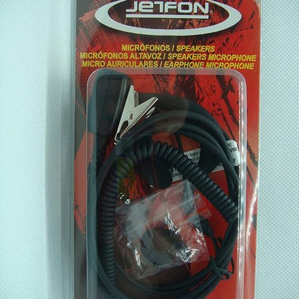 Jetfon BR-1704 E/C - mikrofona austiņas ar āķi rācijām, melnas