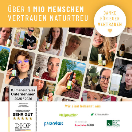 NATURTREU® D3 K2 vitamīna pilieni ar augstu devu un vegānisks sastāvs - 100% augu izcelsmes (bez dzīvnieku izcelsmes lanolīna) - 1000 SV D vitamīns + K2 vitamīns - Saules draugs