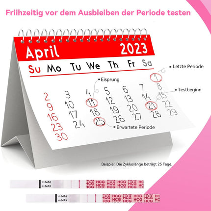 25 grūtniecības testa agrīnās teststrēmeles 10 mSV/ml hCG tests uzticama agrīna noteikšana ar 25 urīna kausiņiem