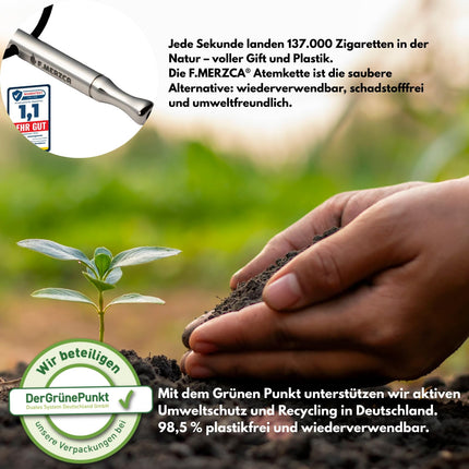 F.MERZCA® Premium smēķēšanas atmešanas palīdzības ķēde – AR VAIRĀK PRETESTĪBAS smēķēšanas atmešanai, smēķēšanas atmešana, līdzeklis bez dūmiem, ķēde ar svilpi, ķēde oriģinālam pretsmēķēšanas atbalstam