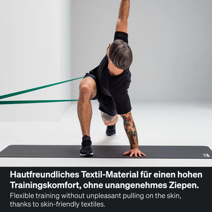 BLACKROLL® SUPER Band FITNESS BAND komplekts (3 gab.), vingrošanas lentes muskuļu stiprināšanai, elastīgas pretestības lentes 3 stipruma pakāpēs: viegla (oranža), vidēja (zaļa) un spēcīga (zila), ražots Vācijā