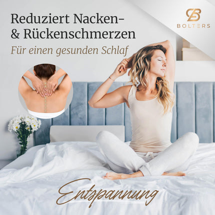 BOLTER'S ERGONOMIC Memory Foam spilvens – Ortopēdisks spilvens – Spiedienu mazinošas Memory Foam putas – 2 augstumi 9 cm/11 cm – Elpojošs pārvalks – Optimāls atbalsts kaklam un mugurkaulam