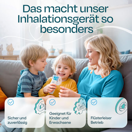 HIMMELSHAUCH MEDICĪNISKS inhalators bērniem un inhalatori pieaugušajiem | Elektriskie inhalatori | Inhalācijas ierīce mazulim | Ultraskaņas inhalatora inhalators, inhalators bērniem