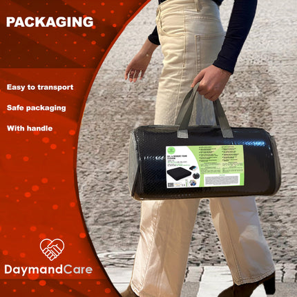DaymandCare® | Pretizgulējumu sēdekļa spilvens ratiņkrēslā | Iekļauts papildu pārsegs | Ortopēdisks pretizgulējumu līdzeklis | Ortopēdisks sēdekļa spilvens | Decubitus sēdekļa spilvens | Viskoelastīgs + gels | spēļu krēsls