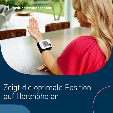 OMRON RS4 automātiskais plaukstas locītavas asinsspiediena monitors, testa uzvarētājs Stiftung Warentest 11/2023, klīniski apstiprināts, ar atmiņu, pozicionēšanas sensors precīzai mērīšanai, manšetes piemērotības kontrole