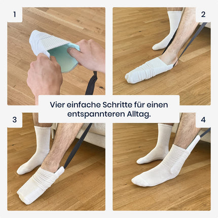 flexilife - zeķu palīglīdzeklis - augstas kvalitātes zeķu palīglīdzeklis pēc gūžas operācijas - zeķu palīglīdzeklis senioriem, grūtniecēm un cilvēkiem ar ierobežotu kustību - vienkārša zeķu palīglīdzekļu sistēma