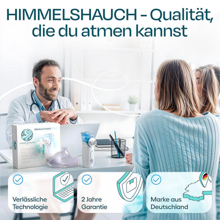 HIMMELSHAUCH MEDICĪNISKS inhalators bērniem un inhalatori pieaugušajiem | Elektriskie inhalatori | Inhalācijas ierīce mazulim | Ultraskaņas inhalatora inhalators, inhalators bērniem