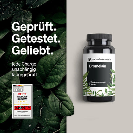 Bromelaīns - 400 mg (2000 FIP) - 90 kuņģa sulu izturīgas kapsulas - dabīgs ananāsu ekstrakts - laboratoriski pārbaudīts, ar augstu devu un ražots Vācijā
