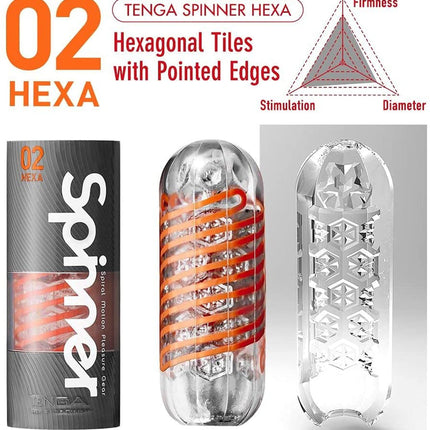 TENGA Spinner atkārtoti lietojams masturbācijas palīglīdzeklis vīriešiem, sarkans, 1 gab. (1 iepakojums)