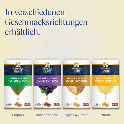 Manuka Health - pastilas ar propolisu un Manuka medu MGO 400+ (100 g) - 100% tīras no Jaunzēlandes ar sertificētu metilglioksāla saturu