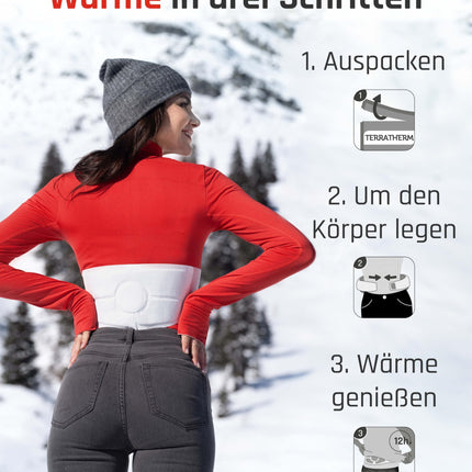 Terratherm siltuma josta - 12 stundas nomierinoša dziļa siltuma, siltuma plāksteri, siltuma spilventiņi mugurai, muguras sildītājs - nieru sildītājs, aktivizējams ar gaisu - izmēri S-XL, 8 gabali
