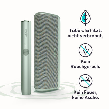 IQOS ILUMA PRIME komplekts nefrīta zaļā krāsā — tabakas sildītājs — (pieejams 2 krāsās) — TEREA tabakas nūjiņām — mūsu labākā alternatīva cigaretēm