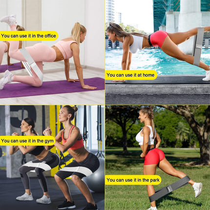 Pretestības lentes, fitnesa lentes, gurnu pretestības lentu komplekts ar spēcīgu elastību, stiepes izturību, neslīdoša treniņu lente, gurniem, kājām, pilates, jogai, spēka treniņiem
