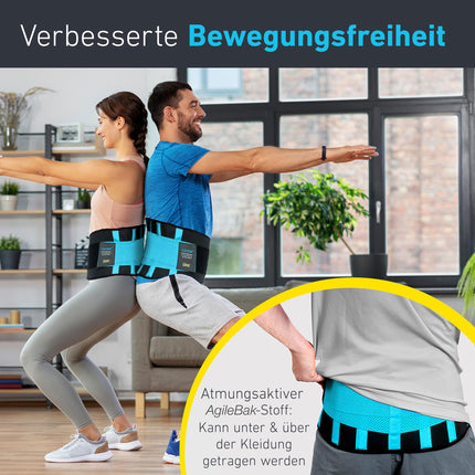 Muguras ortozes muguras atbalsta josta vīriešiem un sievietēm - muguras siksna muguras sāpju mazināšanai, traumu novēršanai + jostasvietas stabilizēšanai - liela, ražotājs Clever Yellow