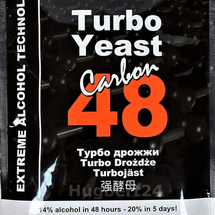 AlcoTec HUGBERT 48 Carbon Turbo, alkohols, fermentācijas raugs, raugs, dzēriens, destilācijas raugs, destilācija, 1 gab.