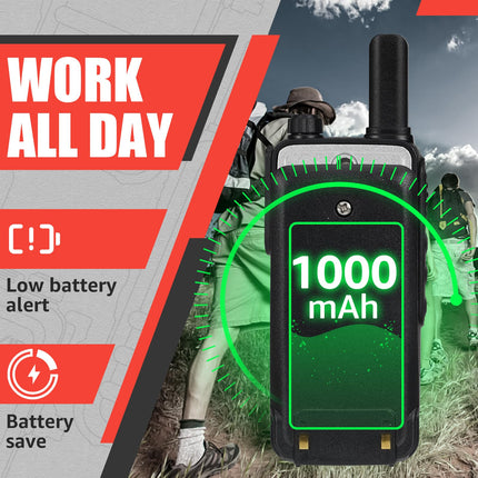 Retevis RB647 rācija, IP67 ūdensizturīga rācija, PMR446 16 kanāli, profesionāls divvirzienu rācija, 1000 mAh, VOX rācijas skolai, apsardzei un glābšanas dienestam (melnas, 3 gab. iepakojumā)