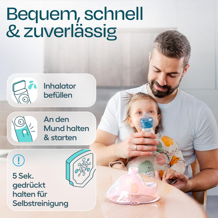 HIMMELSHAUCH MEDICĪNISKS inhalators bērniem un inhalatori pieaugušajiem | Elektriskie inhalatori | Inhalācijas ierīce mazulim | Ultraskaņas inhalatora inhalators, inhalators bērniem
