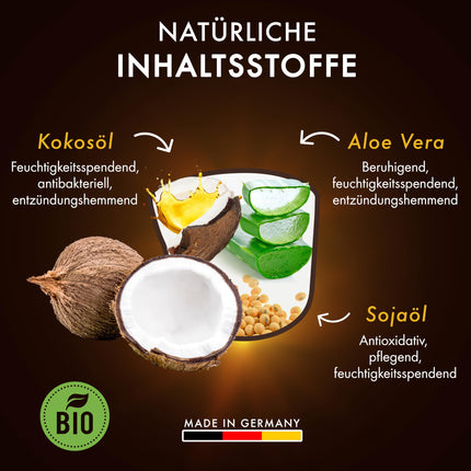 Liebesfreunde® organiskā masāžas svece VANILLA KISS jutekliskām masāžām ar kokosriekstu eļļu un alveju, erotiska masāžas svece pāriem, seksa svece, 50 ml
