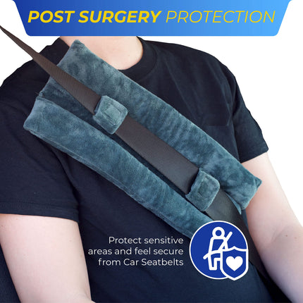 RENOVA MEDICAL WEAR pēcoperācijas drošības jostas spilvens – mastektomijas atveseļošanās spilvens, sirds ķirurģijas spilvens, ķīmijterapijas spilvens ar portu un elektrokardiostimulatoru, histerektomijas atveseļošanās spilvens
