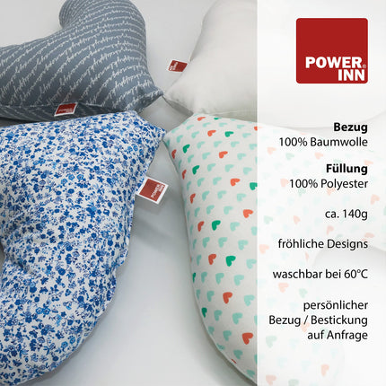 POWER INN krūšu spilvens Hope apm. 32x34 cm | Sirds spilvens kā sāpju mazināšana pēc mastektomijas | mīksts apakšdelma vai paduses spilvens | 100% kokvilna (sarkana)