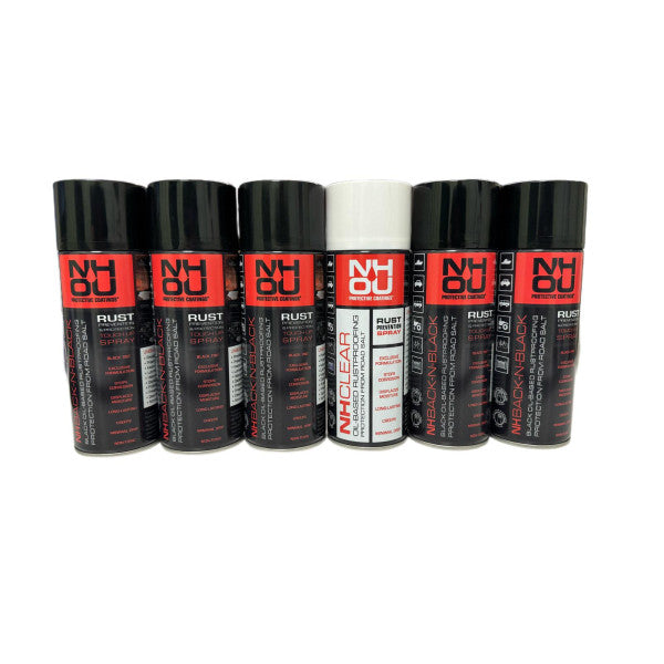 NHOU® pilnīgs transportlīdzekļa pretkorozijas aerosola komplekts (400 ml x 6)