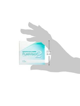 Bausch + Lomb PureVision 2 mēneša lēcas, ļoti plānas sfēriskas kontaktlēcas, mīkstas, 6 gab. / BC 8,6 mm / DIA 14 / -2,50 dioptrijas