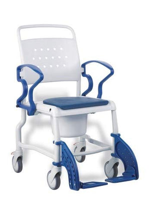 Rebotec tualetes krēsls Bonn ar 4 stāvbremzēm/regulējamu augstumu. Kāju balsti
