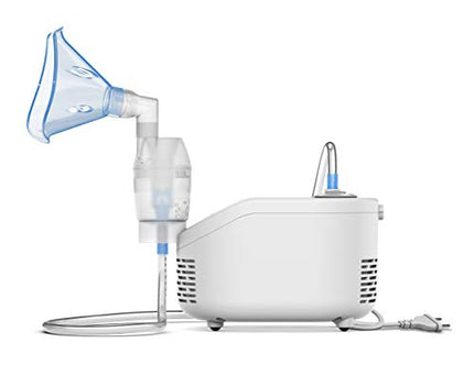 OMRON X101 Easy inhalators pieaugušajiem un bērniem – inhalators elpceļu slimību, piemēram, astmas, saaukstēšanās, alerģiju, vienkāršai ārstēšanai; Inhalators ar augstas kvalitātes piederumiem