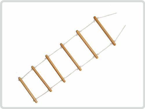 Gultas kāpnes 160 cm garas - virvju kāpnes, stāvēšanas palīglīdzeklis, 6 formas apaļi koka stieņi