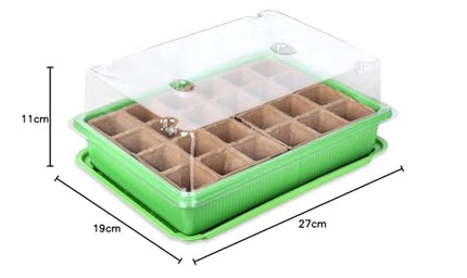 Schramm® 6 daļu audzēšanas komplekts siltumnīcas audzēšanas paplāšu podiem iekštelpu siltumnīcai 27 x 19 x 11 cm 144 audzēšanas podiem audzēšanas komplekts mini siltumnīcai