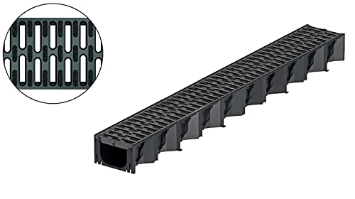 1 m ACO Hexaline 2.0 drenāžas kanāls ar Microgrip režģveida režģi, grīdas kanāls, terases kanāls