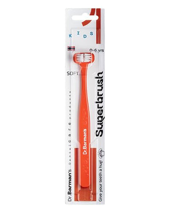 Dr. Barman's Superbrush bērnu zobu birste, 0 līdz 6 gadiem