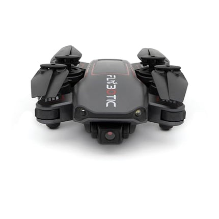 FLYBOTIC - salokāms drons ar WiFi un HD kameru (1280×720 pikseļi) + uzglabāšanas soma - 4 vadības kanāli - akumulators iekļauts - drons bērniem un pieaugušajiem - lietošanai iekštelpās/ārā - vecums 14+