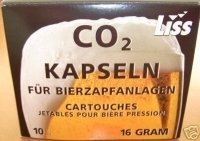 40 Liss alus kapsulas ar 16 g CO2, paredzētas dozēšanas sistēmām, piemēram, BierMaxx Zapfprofi