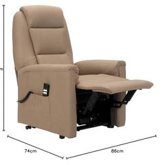 POLTRONE ITALIA Rebecca 2 Motors PERSONALIZĒTS TV krēsls ar stāvēšanas palīglīdzekli Medicīnas ierīce 2 riteņi Mikro atsperu sēdeklis Mākslīgā āda Kamielkrāsas