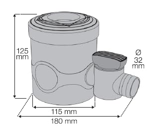 YourCasa lietus ūdens savācējs [notekcaurule] - Noslēgvārsts un filtrs notekcaurules 68-100mm DN100 un lietus mucas notekcaurules savienošanai, lietus ūdens savācējs, lietus ūdens savācējs, ūdens zaglis, notekcaurule (brūna)