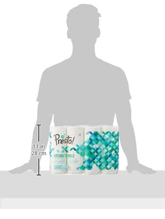 Amazon zīmols: Presto! TAD virtuves papīrs, īpaši uzsūcošs, 32 ruļļi (4 ruļļi, 8 iepakojums), 51 loksne rullī, izspiežams un atkārtoti lietojams, FSC sertificēts