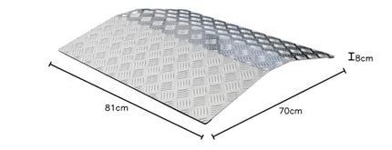 Durvju sliekšņa rampas sliekšņa tilts ratiņkrēslu rampa 81 cm garumā alumīnijs Alu