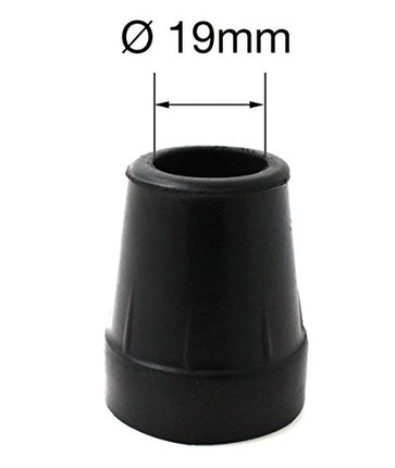 Lifeswonderful - 4 gumijas pēdu aizsarguzgaļi pastaigu spieķiem - 19 mm