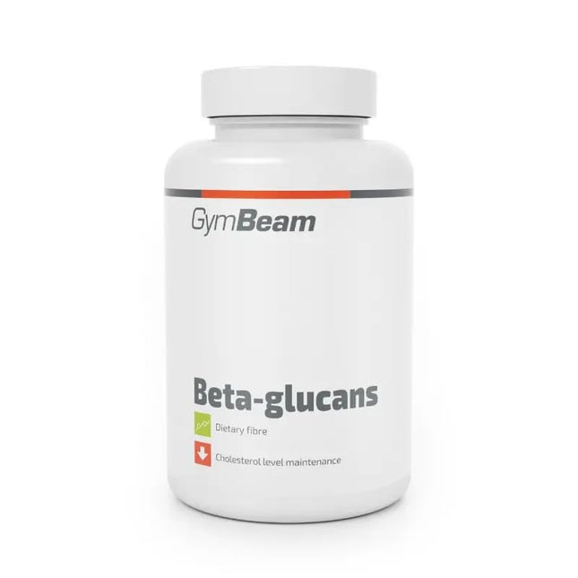 GymBeam Beta-Glucan kapsulas - 1000 mg beta-glikānu no alus rauga (Saccharomyces cerevisiae) vienā dienas devā, polisaharīdi, 100% vegānisks, labvēlīgas šķiedrvielas labvēlīgai iedarbībai, 90 kapsulas