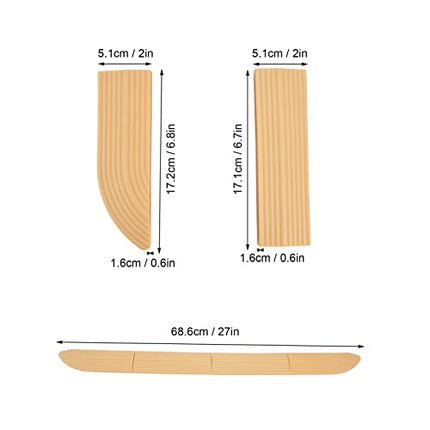 Pssopp bezmaksas gumijas durvju sliekšņa uzstādīšana ratiņkrēslu durvju slieksnis, 4 gabalu pacelšanas sliekšņa rampas slaucītāja elektriskajam skrejritenim, sliekšņi un ratiņkrēslu rampas (bēša)
